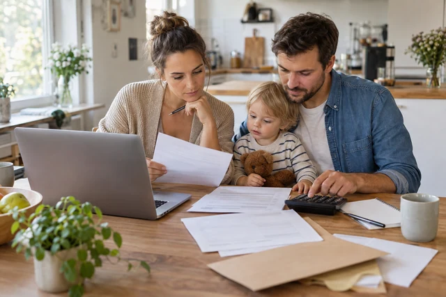Symbolbild: Unterlagen für Familienleistungen ordnen