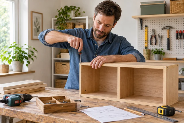 Symbolbild: Ein praktisches Regal für das Zuhause bauen