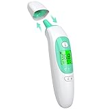 Fieberthermometer Ohr Kontaktloses Stirn- und Ohrthermometer Digitales Medizinisches Temperaturthermometer für Erwachsene Kinder Babys und Objekt mit Hochtemperaturalarm