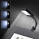 BIAOQINBO Leselampe Buch Klemme I Buchleuchte mit 3 Einstellbare Helligkeit I USB Wiederaufladbar Buchlampe mit Clip I 50LM I Leselicht 360° Flexibel für den nächtlichen Gebrauch