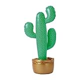 Widmann 2459C - Aufblasbarer Kaktus, Größe circa 90 cm, Dekoration, Mottoparty