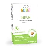 Vitamine für Kinder – 90 Mini-Kapseln – fürs Immunsystem – zuckerfrei – Omega-3, Vitamin C, D3+K2, Selen, Zink