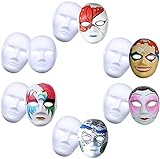 Weiße Maske, Outgeek 12 Stücke Unbemalt Maskerade Weiß Maske DIY Dekoration Venezianischen Karneval Halloween Cosplay Kostüm Handgemalte Kreative Design Maske für Männer Frauen