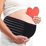 AIWITHPM Bauchband Schwangerschaft Stützgürtel - Bauchgurt für Schwangere - Schwangerschaftsgürtel stützt Taille Becken und Rücken - verstellbar - atmungsaktiv - Einheitsgröße