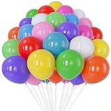 Funny Papi Geburtstag Luftballons Bunt 110 Stück Groß 30,5 cm – Helium Luftballons aus 100 % NATURLATEX – Helium Ballons in 11 Farben aufblasbare Luftballon für Deko Taufen Hochzeiten Partys