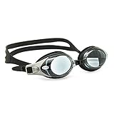 Enzodate Optische Schwimmbrille für Weitsichtigkeit Kurzsichtigkeit Sehstärke +1 bis +8 / -1 bis -8 für Erwachsene und Kinder, unterschiedliche Sehstärke für jedes Auge möglich (personalisierbar), schwarz
