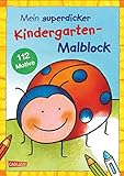 Mein superdicker Kindergarten-Malblock: Über 100 Ausmalbilder für Kinder ab 3 Jahren