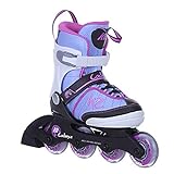 K2 Inline Skates CADENCE JR GIRL Für Mädchen Mit K2 Softboot, White - Light Blue - Pink, 30C0350
