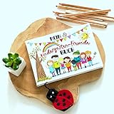 Mein Kindergarten-Freunde Buch - Ein buntes Erinnerungsalbum mit Platz für 17 Kinder, 4 Erzieher + Gruppenbilder Rundfux