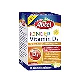 Abtei Kinder Vitamin D3 - für Knochen und Immunsystem (50 Schmelztabletten)