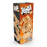 Jenga Classic, Kinderspiel das die Reaktionsgeschwindigkeit fördert, ab 6 Jahren, Braun, 26 x 7,5 x 7,5 cm