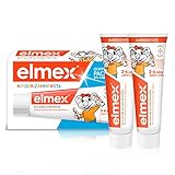 elmex Kinder-Zahnpasta, Doppelpack (2 x 50 ml) - Zahncreme für Kinder von 2-6 Jahren mit mildem Geschmack, der besondere Kariesschutz für Milchzähne