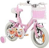 Actionbikes Kinderfahrrad Princess | 12 Zoll - V-Brake Bremsen - Reflektoren - Schutzblech v. und h. - Kinder Fahrrad für Mädchen und Jungen - Fahrräder - Kinderrad - Jugendrad - Von 2-5 Jahren