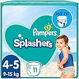Pampers Baby Windeln Größe 4-5, Splashers, Einweg Schwimmwindel für sicheren Schutz im Wasser, 11 Schwimmwindeln