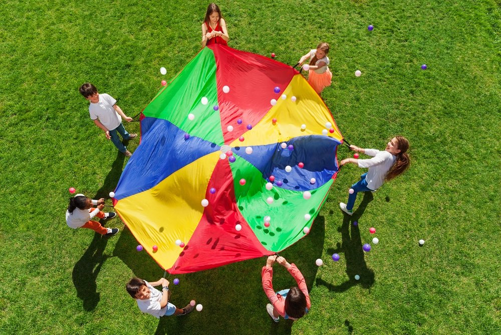 6m Kinder Spielen Regenbogen Fallschirm Spiel Im Freien Familie Übung Sport 