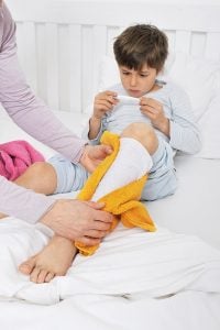 Wadenwickel bei einem Kind